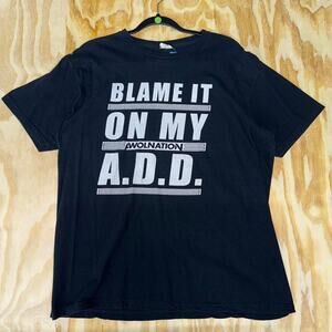 SAIL "blame it on my ADD" awol nation 2010's band t-shirt